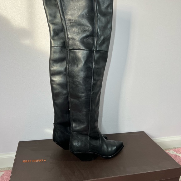 BUTTERO OVER THE KNEE  LEATHER BOOTS - Picture 9 of 16